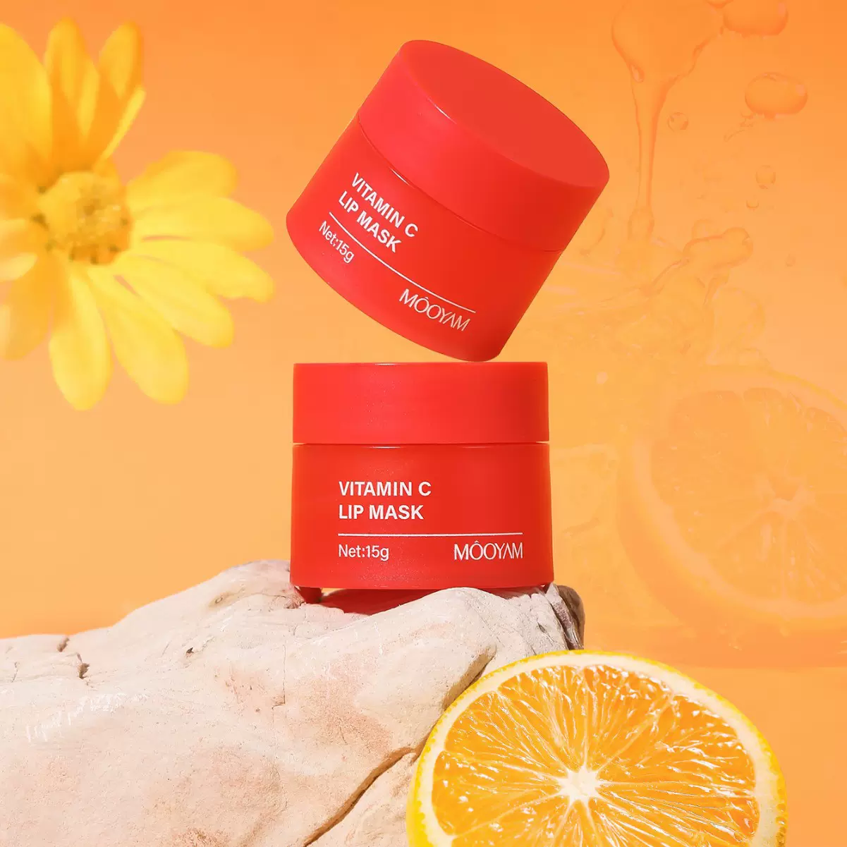柑橘维生素c唇膜保湿滋润补水去除死皮淡化唇纹日夜通用润唇膏
