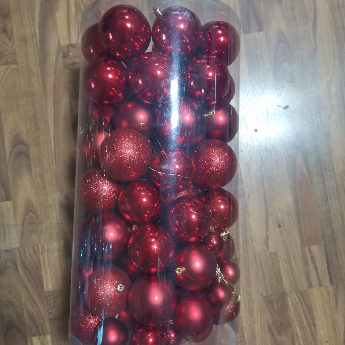 4CM 6CM 8CM 10CM Bolas de Navidad de plástico colgantes de árbol de Navidad decoraciones navideñas