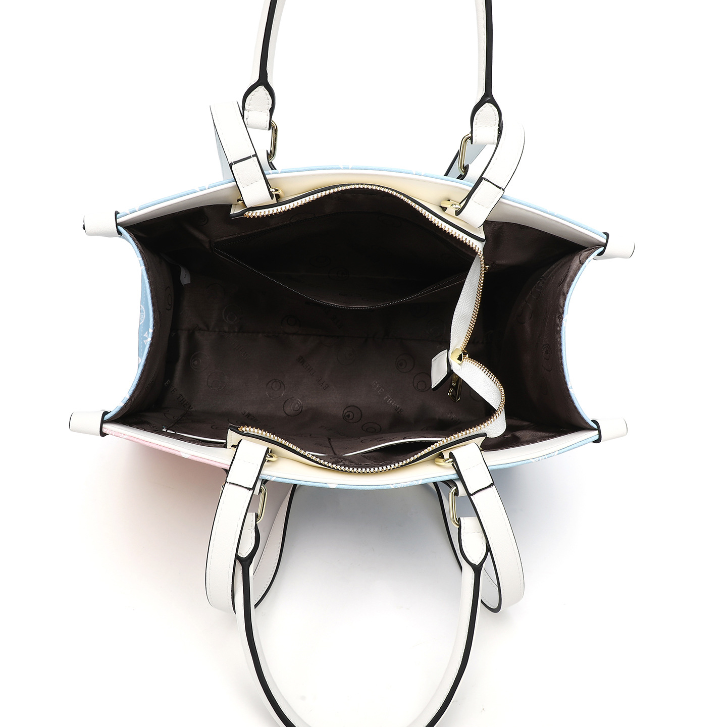 Bolsa de almacenamiento de oficina de alta capacidad de moda damas bolsas de archivo impresa PVC desgaste tote brazalete 2852 #