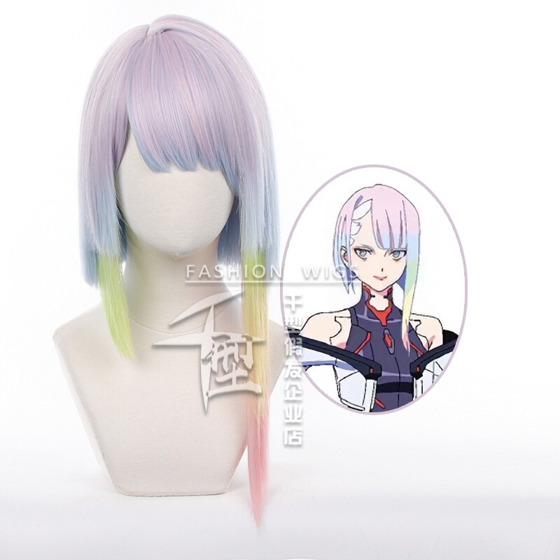 【Xing Luo】Cyberpunk Edgewalker/Runner Lucy cosplay wig multi-layer gradient
