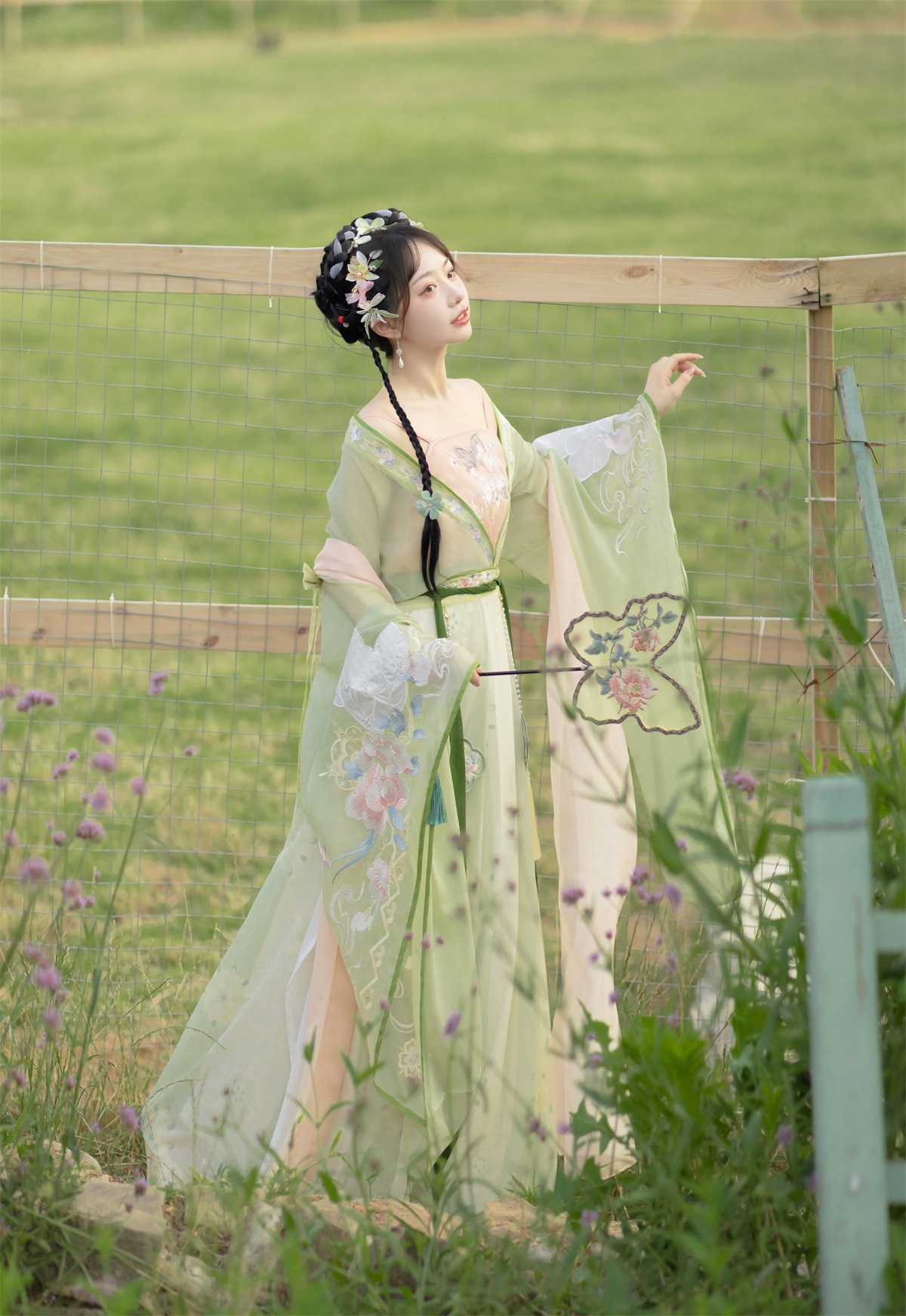 原创设计掬色余蓉汉服女飘逸春秋中国风仙气齐腰襦裙全套8374-阿里巴巴
