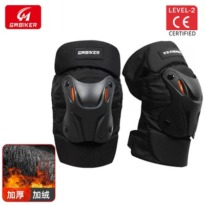 for Men and Women Winter, Motorcycle Safety Supplies - fleece-lined-warm-knee-pads-ce2-grade-quick-release-buckle-reflective-at-night
