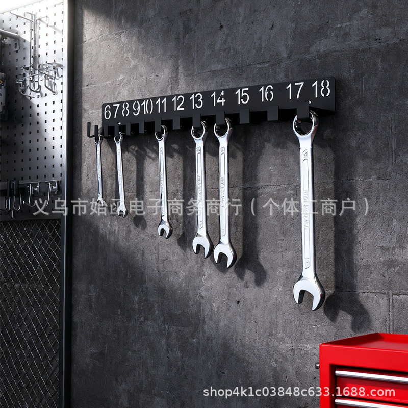 Cross-Border Amazon Best-Selling Wall-Mounted Wrench Rack, Wall Wrench Organizer, Storage Rack, Garage Organizer Rack, Hook Cross-Border Amazon Best-Selling Wall-Mounted Wrench Rack, Wall Wrench Organizer, Storage Rack, Garage Organizer Rack, Hook