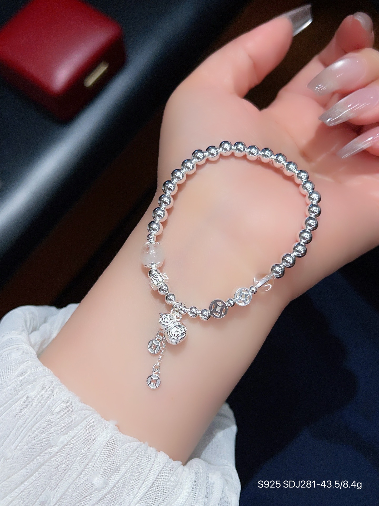 S925 pulsera de mariposa de amatista de plata esterlina joyería de plata femenina con cuentas diseño de nicho pulsera de cristal rosa regalo para novia