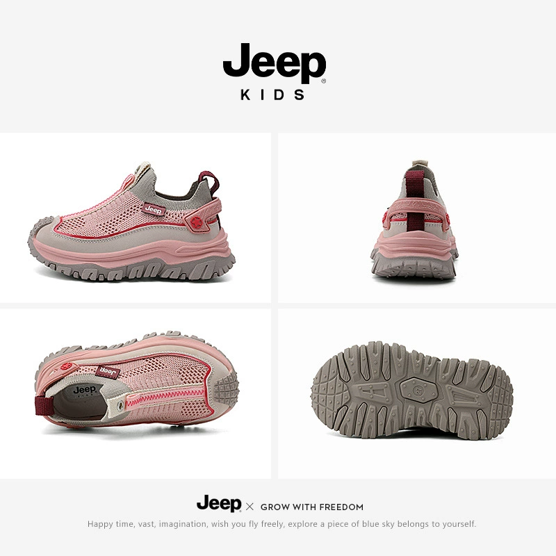 Детские кроссовки Jeep из сетки, мягкая подошва одной стопы, нескользящая повседневная обувь для детей, новые весна-осень 2024 для мальчиков