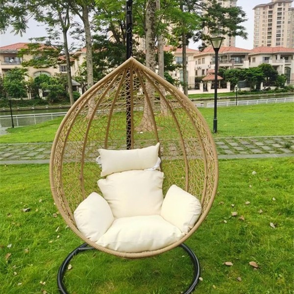 Silla Mecedora Colgante Doble con Estructura Metálica, Móvil y Reclinable, para Parque y Balcón image 22