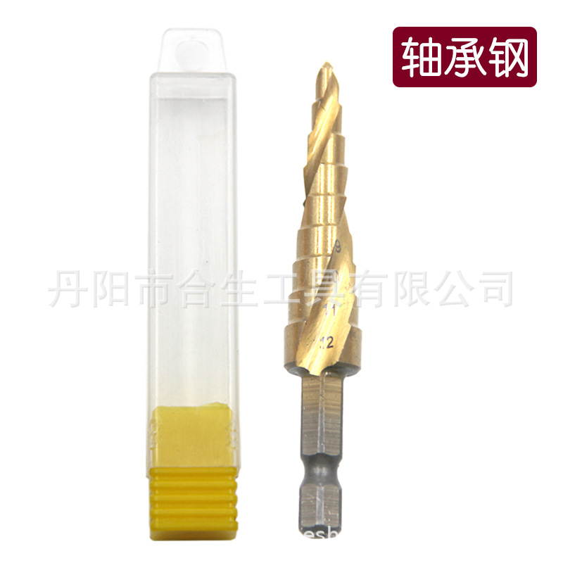 Cross-border 3 piezas mango hexagonal ranura en espiral de titanio plateado 4-12/4-20/4-32 paso taladro traje taladro eléctrico transfronterizo