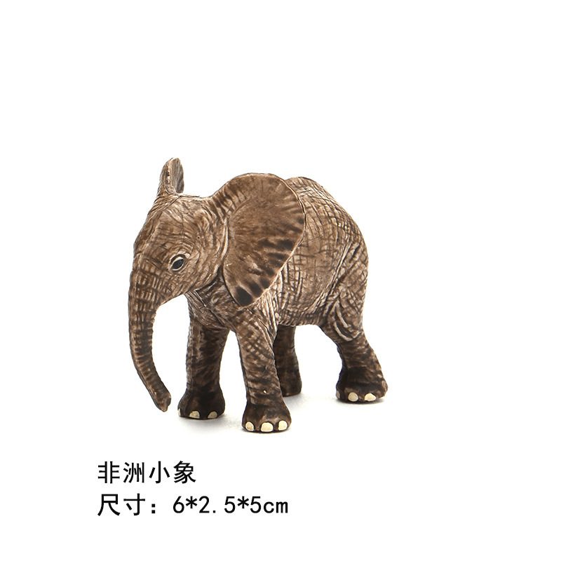 Modelos de Animales Salvajes Simulados Transfronterizos, Tigre, León, Elefante, Juguetes de Modelos de Animales, Serie de Simulación de Modelos de Animales