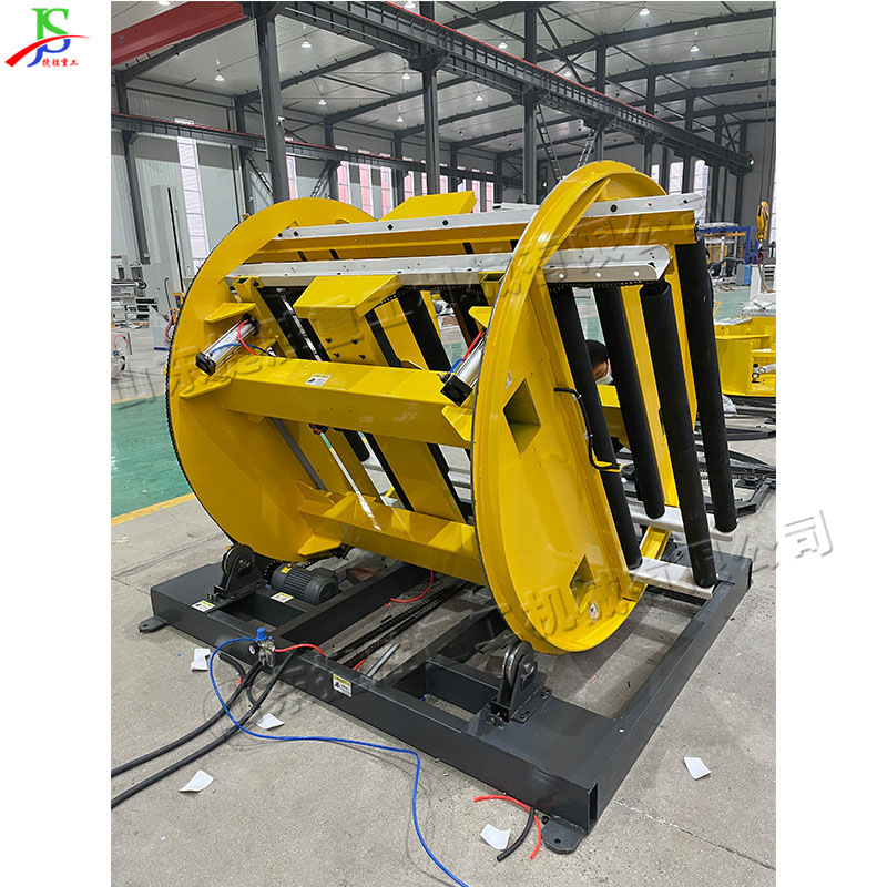 180 grados máquina de rotación automática eléctrica hidráulica cable transportador de hoja de cadena apilamiento material equipo de facturación