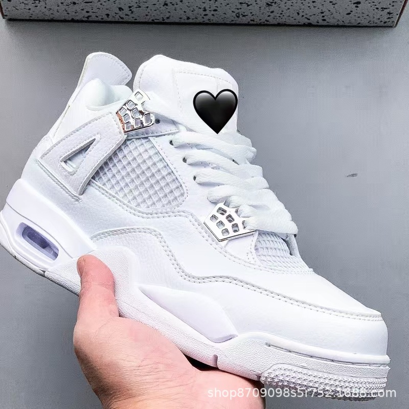 莆田純正 AJ4 ミッドトップレトロカジュアルスポーツ文化バスケットボールシューズメッシュ通気性エアクッションクッション性スポーツシューズ|undefined