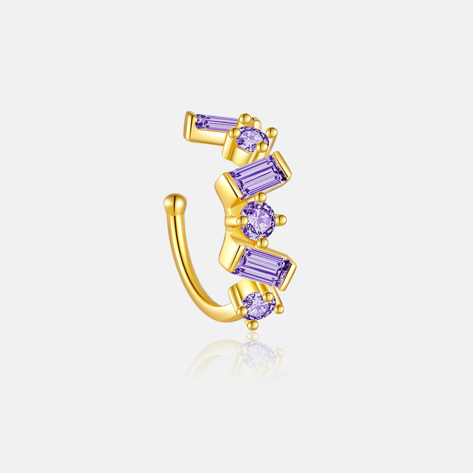 Ear Cuffs Classification 1 Piece 18K Gold Plated 925 Sterling Silver Geometric Ear Cuffs