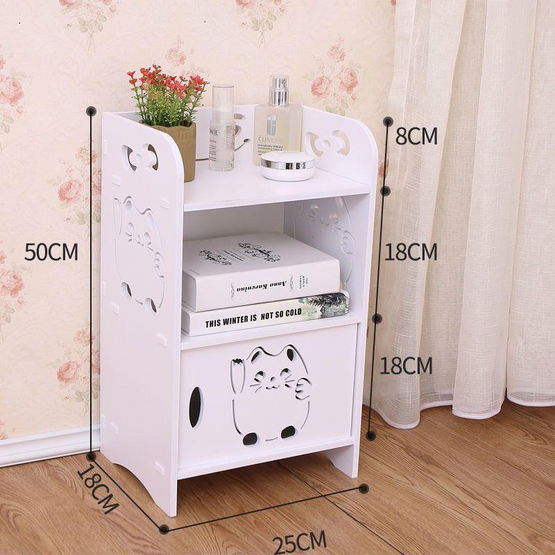 Moderno y simple mesa de cabecera nórdica, armario de dormitorio, pequeño armario junto a la cama, simple sala de estar, mesa cuadrada creativa