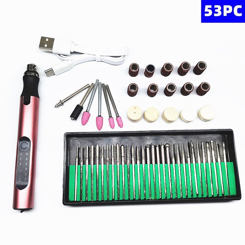 跨境無線磨甲筆充電美甲打磨機卸甲抛光DIY刻字筆三擋調速E108