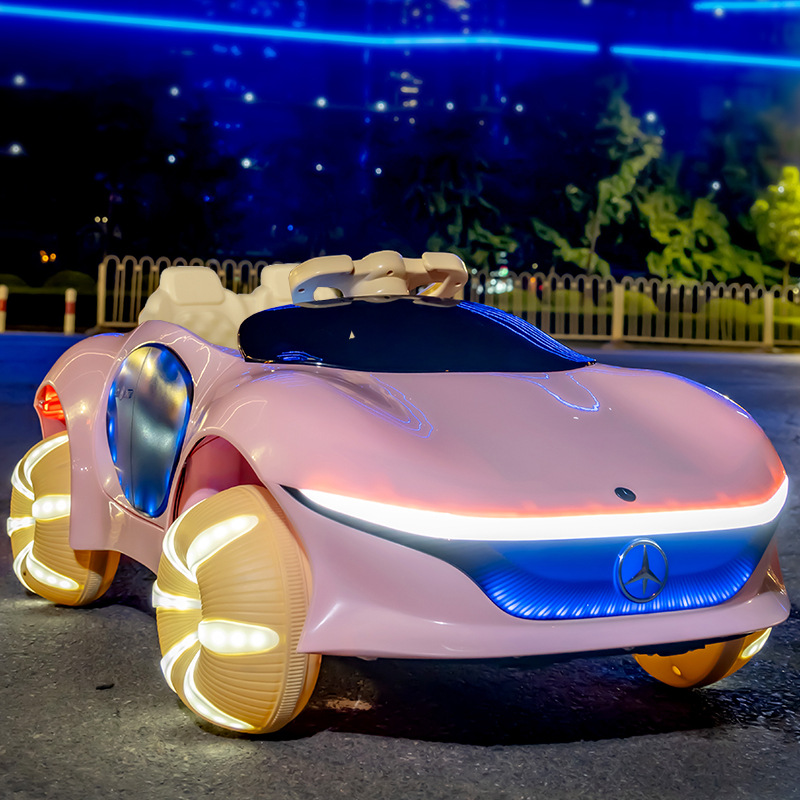 Nuevo coche eléctrico para niños, coche de cuatro ruedas con control remoto, puede ser un coche de juguete para niños y niñas de 1-3 a 5 años