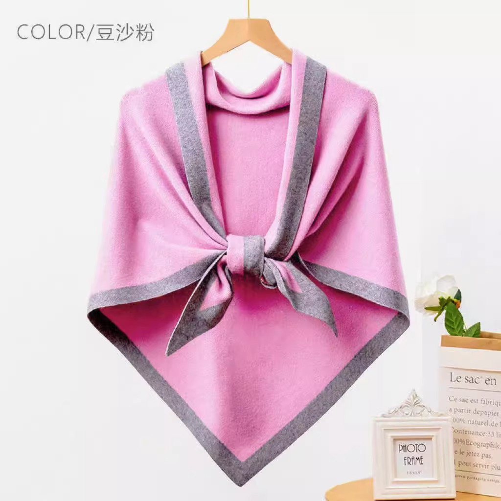 Nueva habitación con aire acondicionado de todo fósforo, chal de oficina, mujer, primavera, otoño y verano, capa de punto cervical, toalla triangular