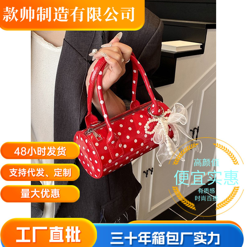 2025 New Korean Summer Handbag Small Tote Bag for Women High-End Polka Dot Niche Pillow Bag Single Shoulder Crossbody Bag 2025 New Korean Summer Handbag Small Tote Bag for Women High-End Polka Dot Niche Pillow Bag Single Shoulder Crossbody Bag