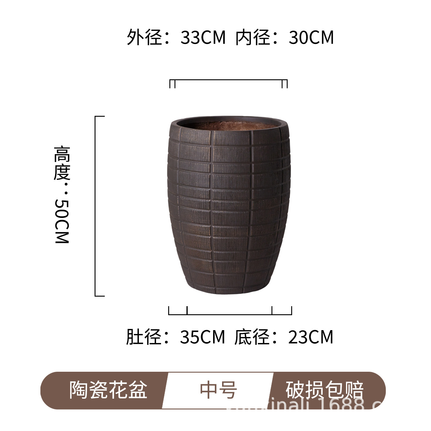 Creativo estilo nórdico de alta calidad negro oro magnesio barro relieve de gran calibre maceta interior centro comercial Nan Tian bambú ornamentos verdes