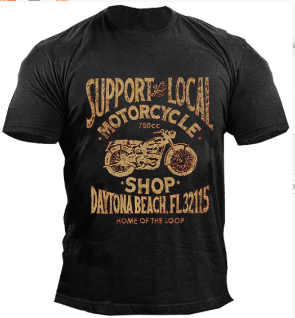 Short-sleeved summer trendy American short-sleeved T-shirt personalized printed loose bottoming shirt clothes one-piece delivery T-shirt