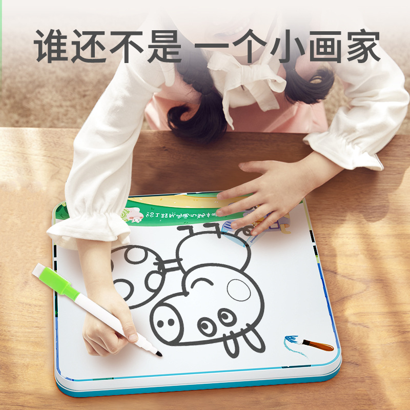 Rompecabezas magnético para niños pegatinas magnéticas educativas 2-3-4 años 6 niños y niñas Bebé Kindergarten Madera Juguetes de educación temprana