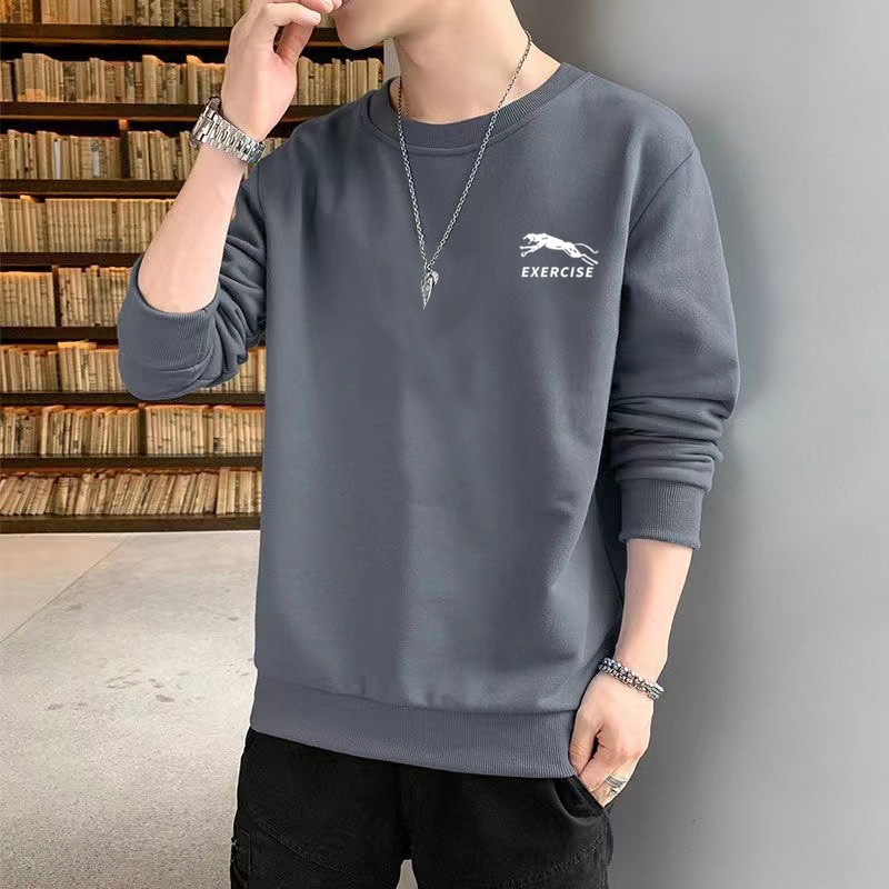 스웨터 다크 그레이 레오파드