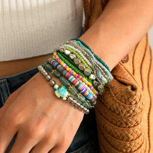 TEMU希音跨境新品波西米亚风串珠手串弹力线女士手链手镯手环批发