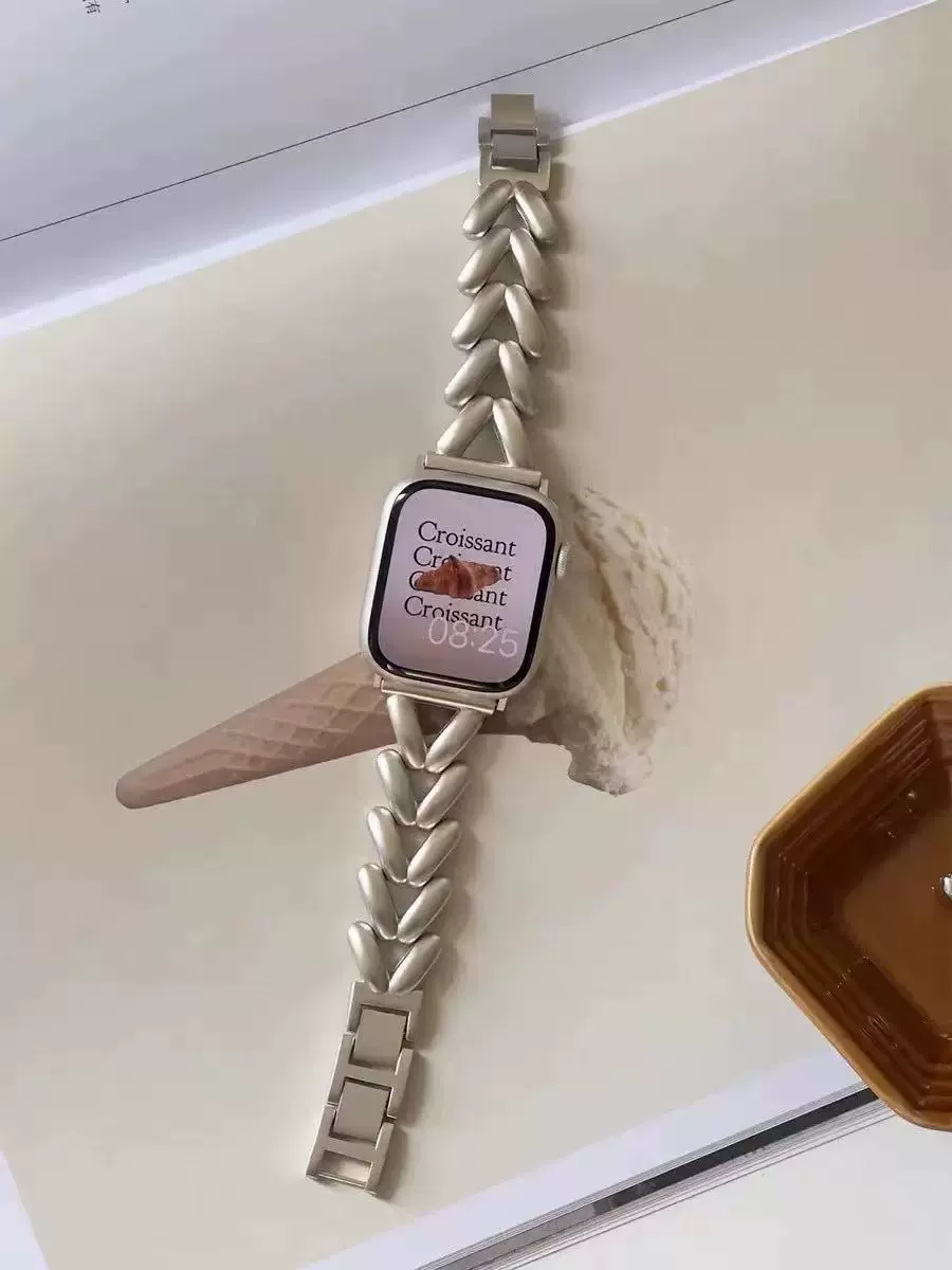 Подходит для Apple Watchs10 Apple Watch iwatch456789 поколения SE ремешок любовь металлический ремешок