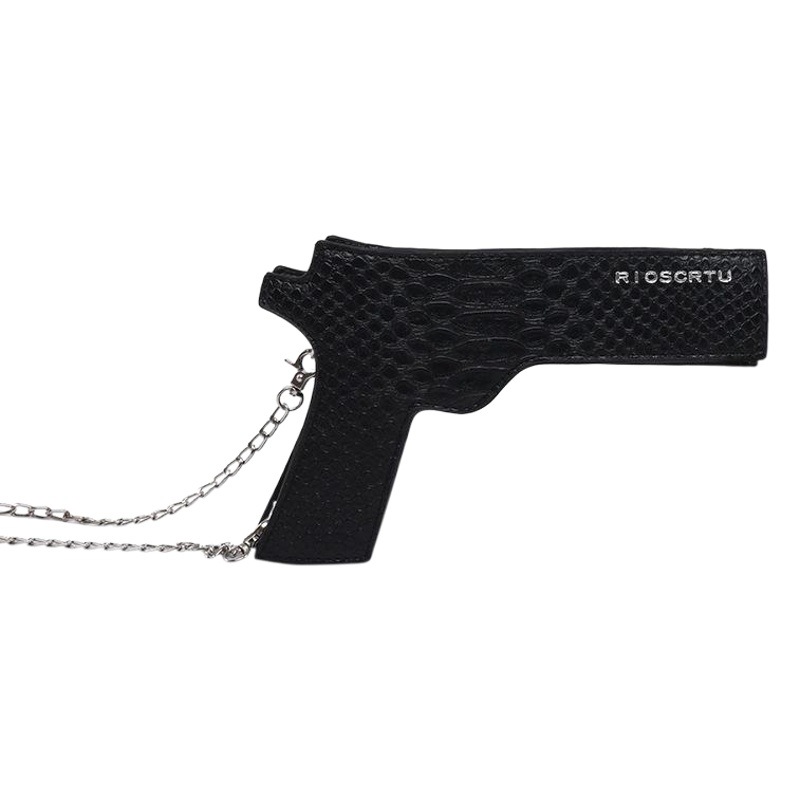 New Foreign Trade Cute Cartoon Funny Pistol Crossbody Bag Spoof Personality Childlike Chain Small Bag Coin Purse for Women