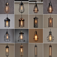 美式乡村复古工业风创意餐厅吧台铁艺玄关过道单头小吊灯