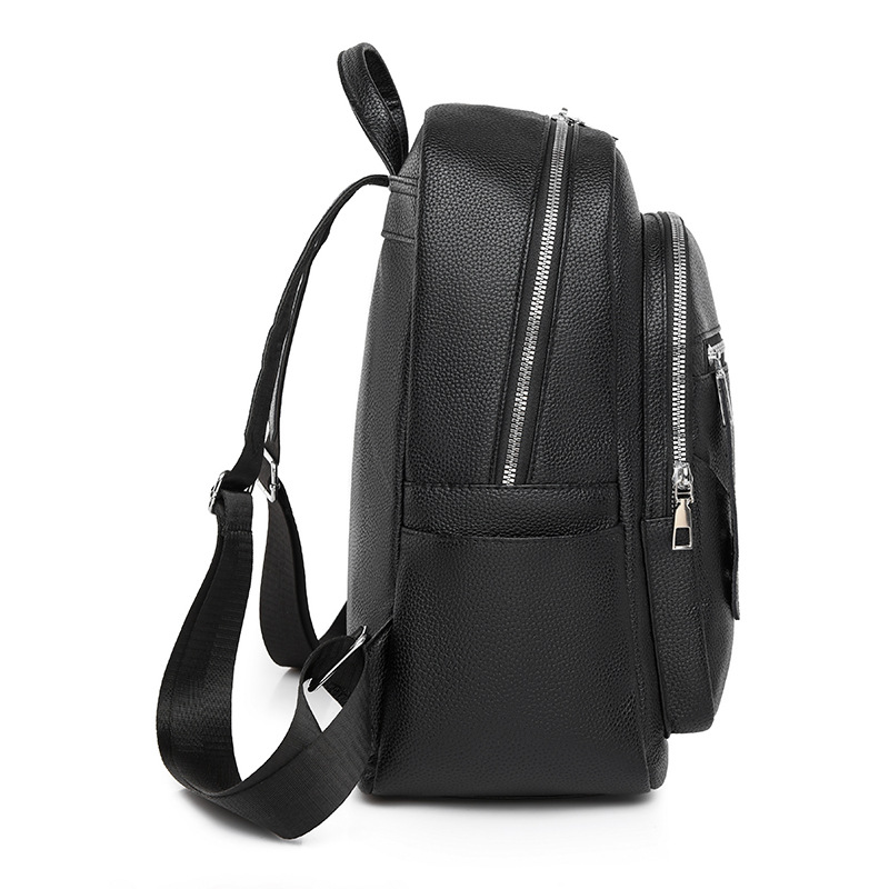 2024 nuevo casual de alta calidad de las mujeres de la PU mochila simple contraste de color urbano viaje mochila de moda