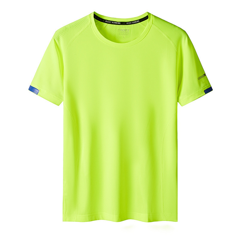 Transfronterizo Amazon verano de secado rápido camiseta de mangas cortas camiseta deportiva de hombre al aire libre gran elástica ropa de secado rápido de mangas cortas