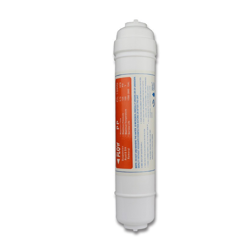 Purificador de agua al por mayor pequeño T33 coreano trasero pequeño TPP elemento de filtro de algodón 2 puntos integrado conexión rápida meltblown PP filtro núcleo