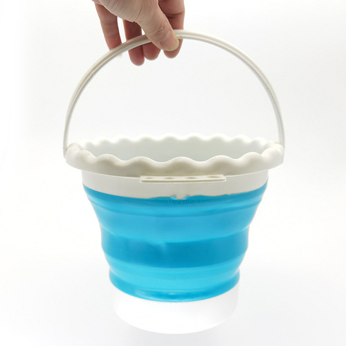 Ceramic Silicone Portable Folding Bucket Multifunctional Outdoor Travel Art Student Pigment Water Storage Telescopic Pen Wash Bucket
