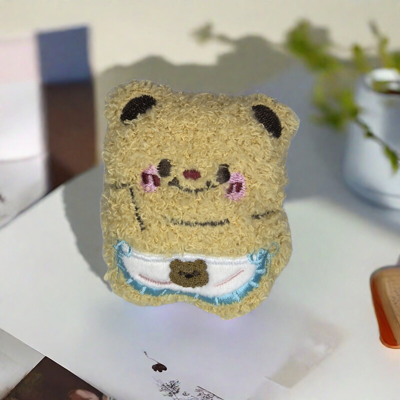 卡通奶油小熊钥匙扣可爱毛绒挂件创意公仔包包装饰配饰辅料饰品|undefined