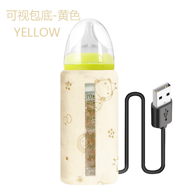 Biberón con aislamiento USB, calefacción y control de temperatura constante, portátil, ideal para mantener la leche del bebé caliente en invierno.