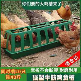 超厚喂鸡食槽加厚鸡食桶干湿两用鸡食槽长方形新款圆形养殖鸡家用