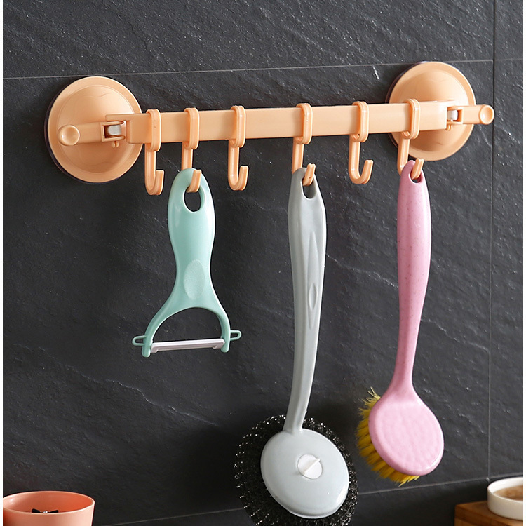 Gancho adhesivo fuerte de cocina de pared tipo 6 gancho de esquina creativo de baño sin clavos colgantes sin marcas