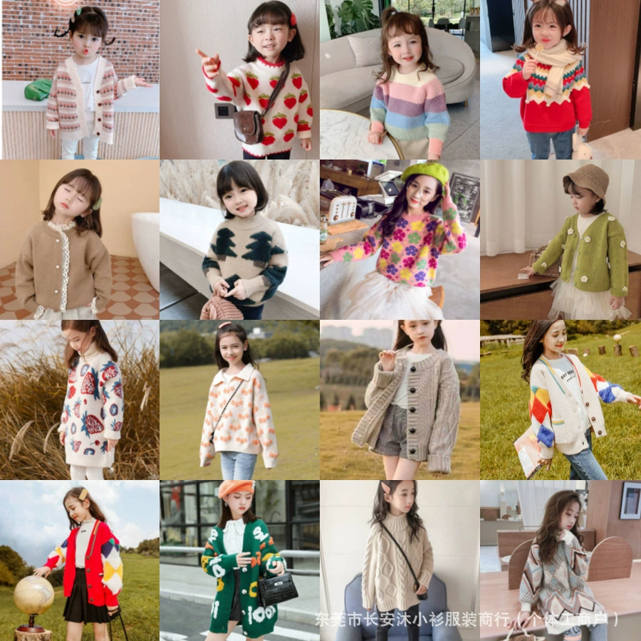 Детский свитер 2025, осенне-зимний новый модный пуловер из пряжи для мальчиков и девочек, доступен в маленьких, средних и больших размерах.