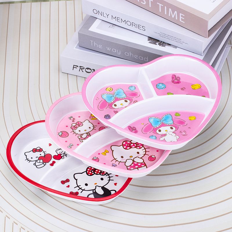 Children's Cartoon Dinner Plate Anti-scalding Household Dielectric Kindergarten Baby Fruit Plate Children's Eating Cute Tableware Japanese Style Children's Cartoon Dinner Plate Anti-scalding Household Dielectric Kindergarten Baby Fruit Plate Children's Eating Cute Tableware Japanese Style