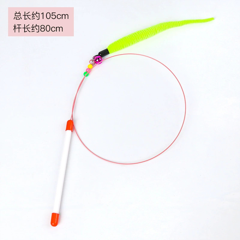 Fabricante spot ratón de lino palo de gato divertido poste de madera con campana auto-alivio gato juguetes suministros para mascotas