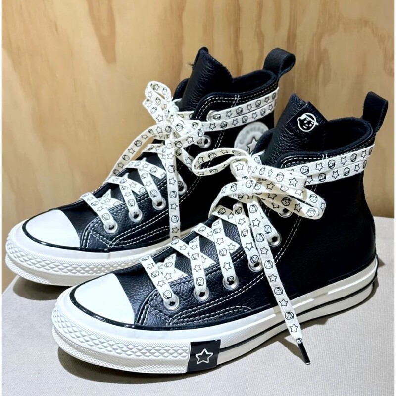Autumn and Winter Joint Meiqi Converse Chuck 70S Star Black Warrior Pebbled Leather Sports and Leisure A17900C
