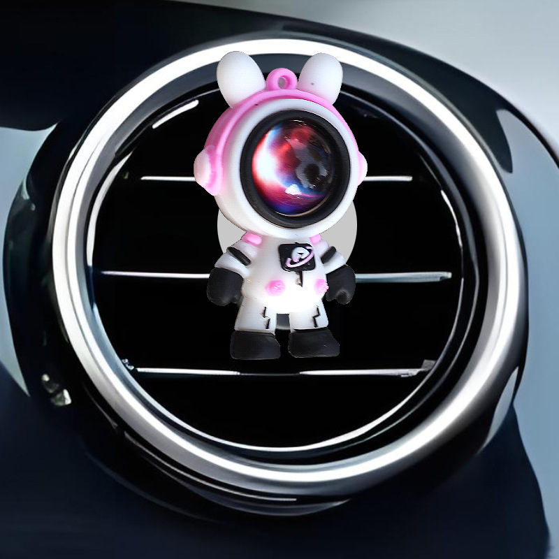 Productos explosivos Salida de aire del automóvil Viajando por el cielo estrellado Conejo astronauta clip aromaterapia perfume de automóvil adorno de dibujos animados accesorios decorativos