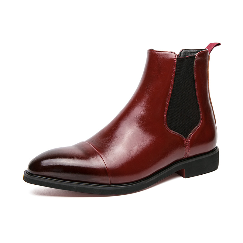Transfronterizo Otoño e invierno de los hombres Nuevo tamaño más cálido alto-top moda casual moda puntiaguda manga juventud botas de los hombres al por mayor image 7