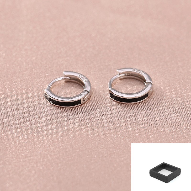 검은색 접착제 귀 버클 + PE 필름 상자