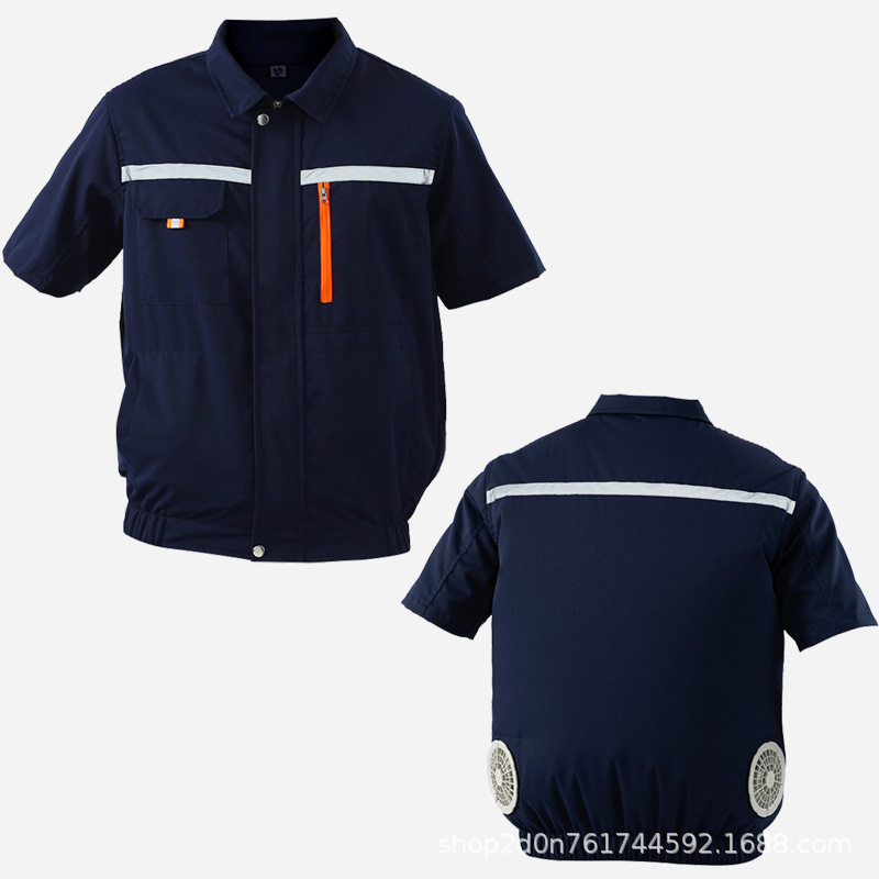 반소매 네이비 1 개 [액세서리가없는 싱글 의류]]