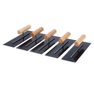 Factory Direct Sale Trowel Putty Knife Blue Steel Serrated Floor Scraper Putty Wall Plastering Knife Smoothing Knife Manicure Knife