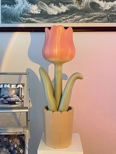 Tulip Floor-Standing Ornaments Tv Cabinet Next to Sofa Flowers Home Accessories Housewarming Gifts Children's Room Decorations