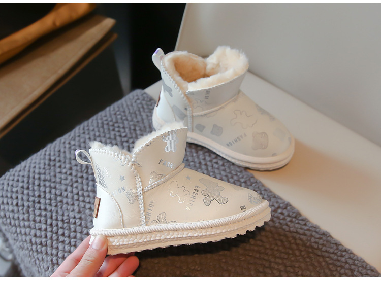 Simpatiche scarpe di cotone da ragazza 2023 nuovi stivali invernali di cotone morbidi e spessi isolanti, antiscivolo, stivali da neve per ragazzi,_voghion.com