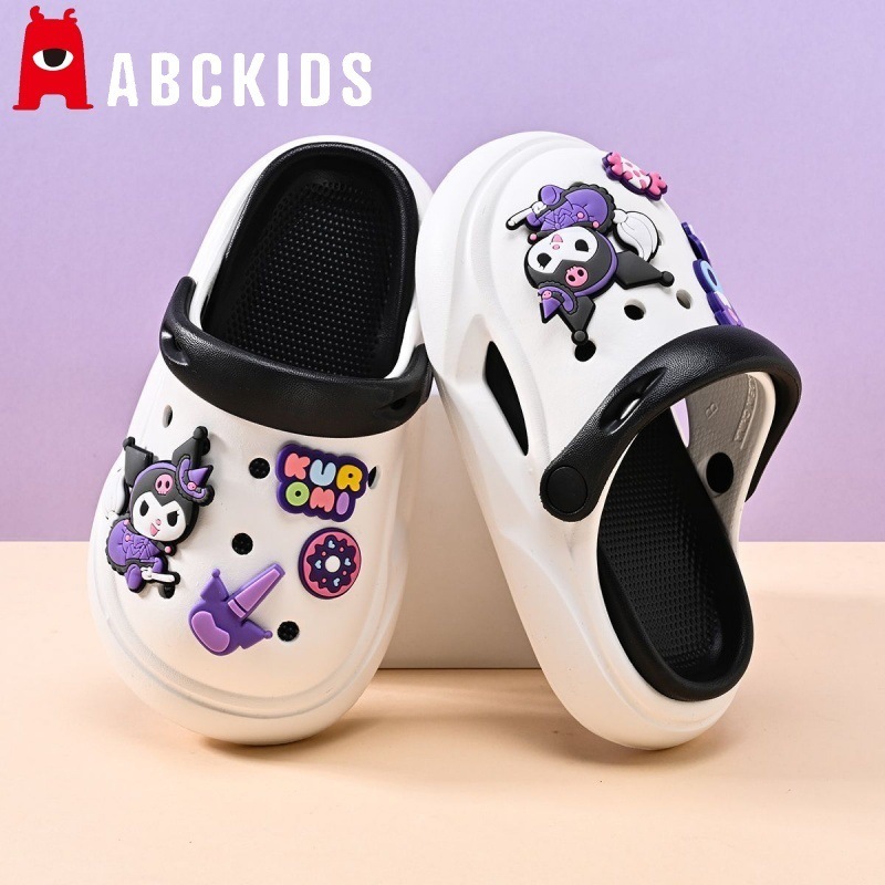 Abckids Labubu 子供用下駄女の子スリッパベビー EVA ソフトソール滑り止めホームアウトドアビーチシューズ|undefined