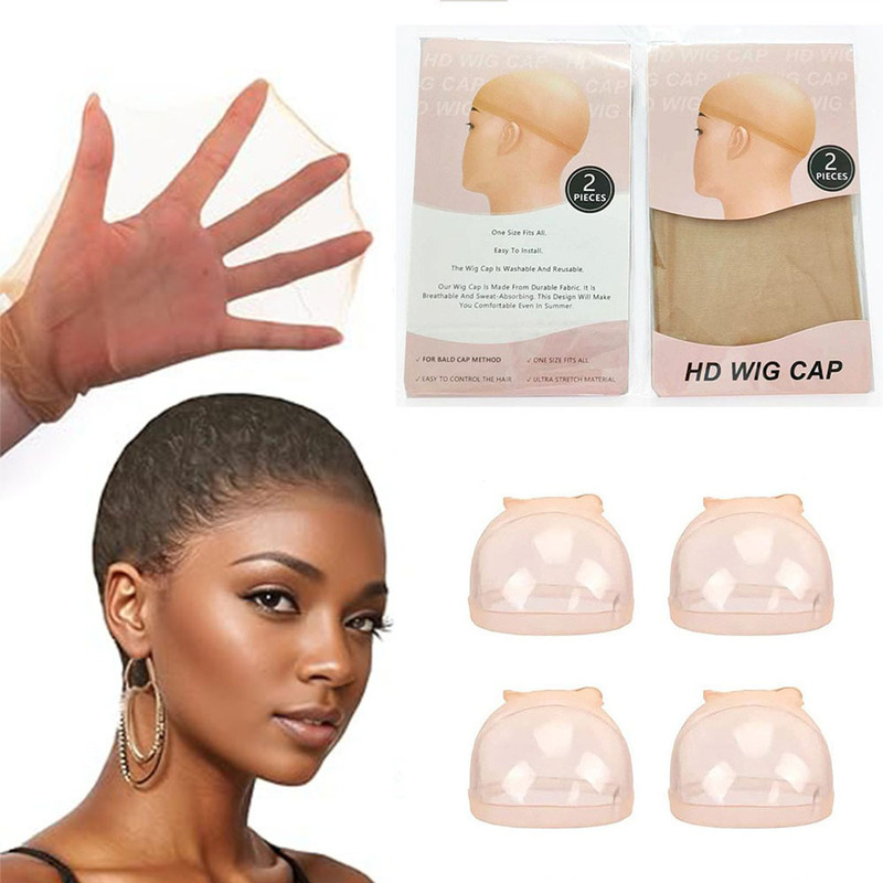 High Elastic Invisible Pure Color Stockings Net Cap Hd Stocking Wig Cap Hd Transparent Lace Wig Hair Net