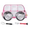 Detachable fuchsia bus, dinner plate